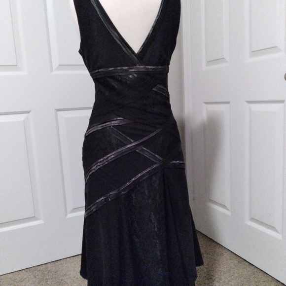 NWT Mesmerize Sleeveless Black Lace Satin Party Wedding Cocktail Dress Size Med - Picture 4 of 13